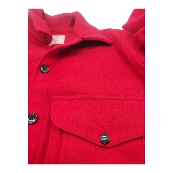 Vtg Filson Jacket Women 16 Red Scarlet Cruiser Wool Gorpcore Preppy Made USA - Picture 4 of 14